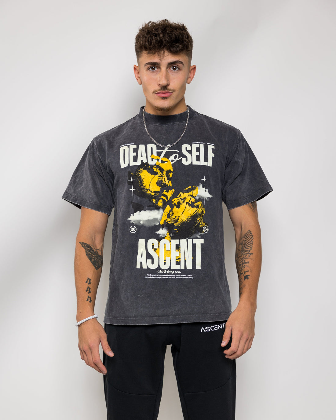 Surrender Tee - Acid Wash Black